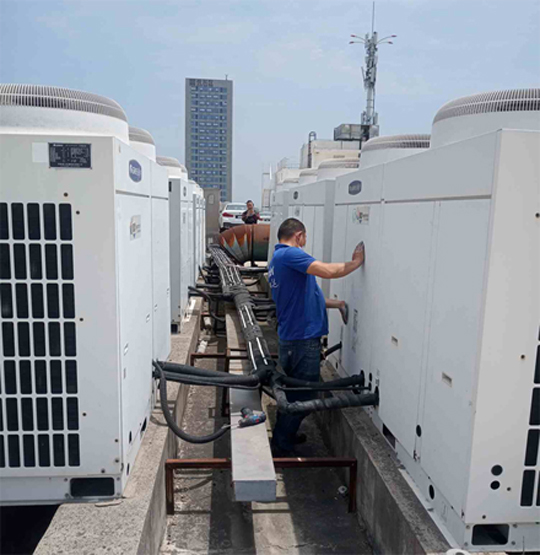 江岸中央空调制热和不制冷系统维修方法